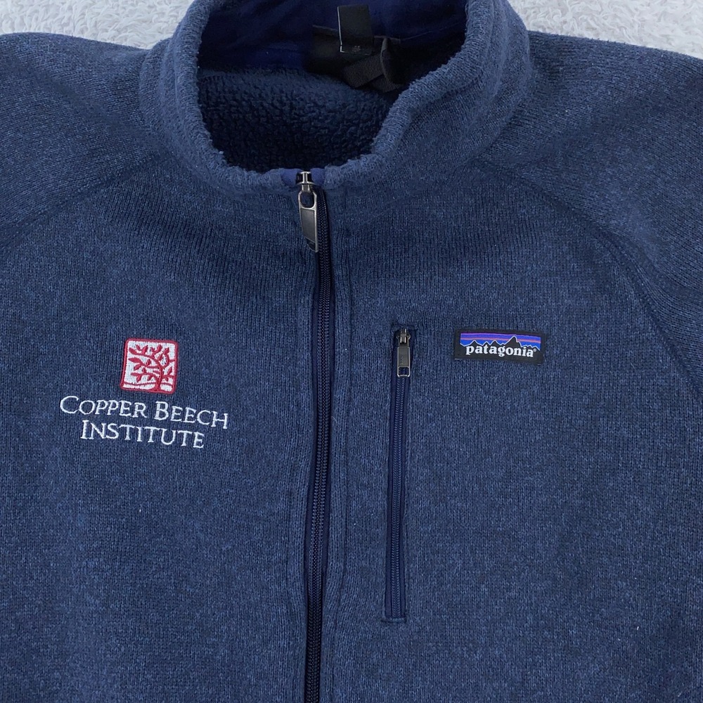 Patagonia Full Zip Better Sweater Mens Large Blue Fleece Copper Beech